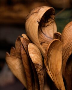 image of wooden spoons which are one a tool in the self-sufficient kitchen